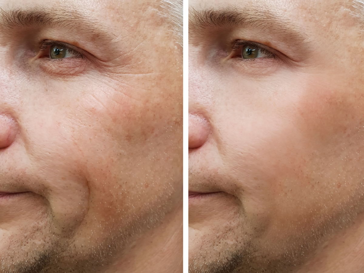 Before and after images showing results of Botox treatment